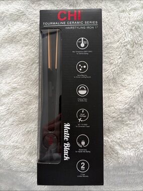 CHI Tourmaline Ceramic 1" Hairstyling Iron - Matte Black